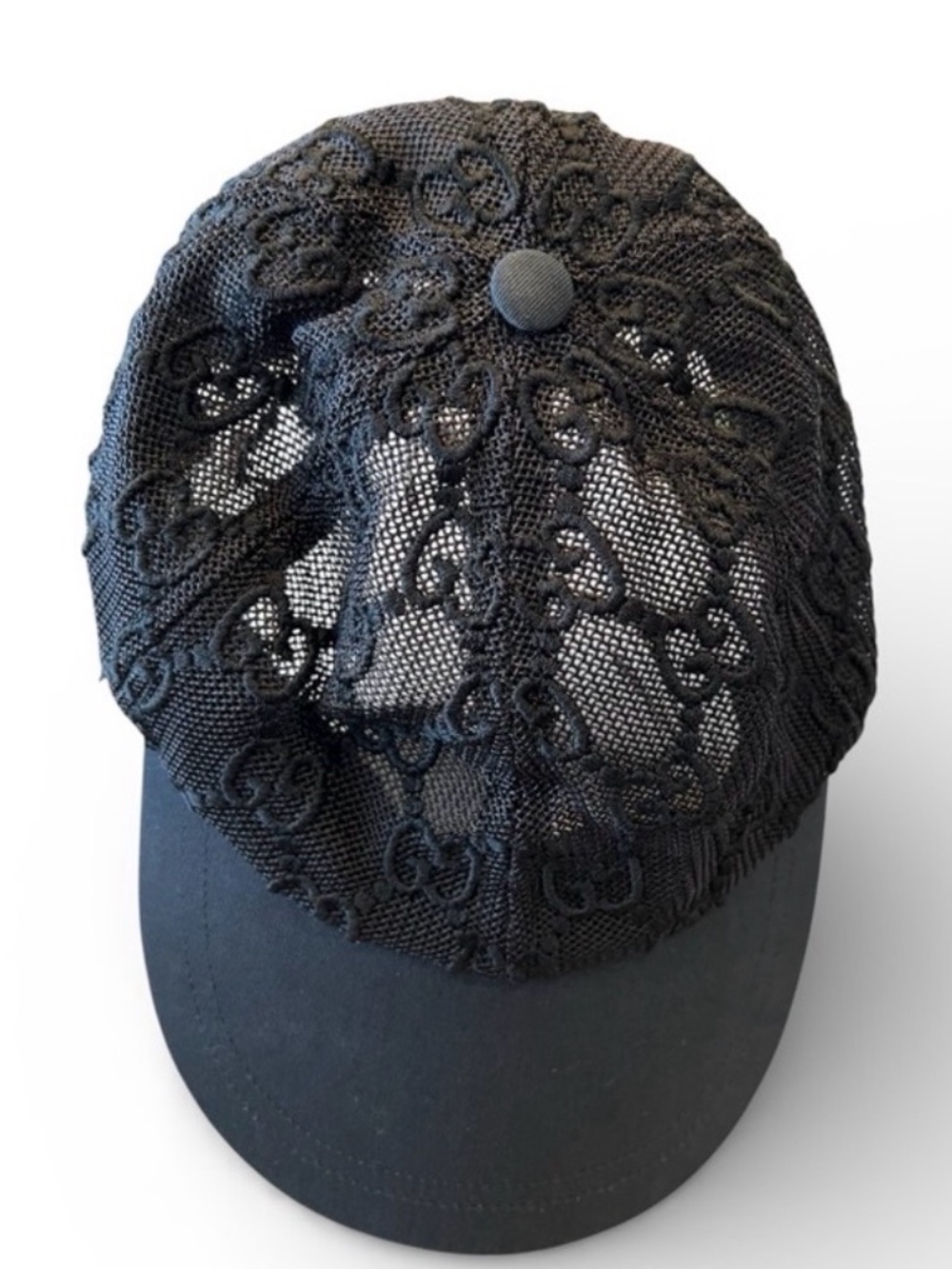 Authentic Gucci Lace Embroidered Baseball Hat Cap Size M